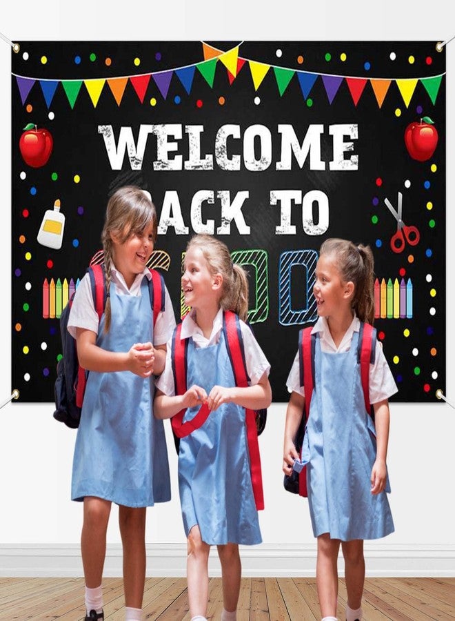 موكسيكا خلفية موتشيكا للعودة إلى المدرسة، خلفيات تصوير اليوم الأول من المدرسة، قلم رصاص لليوم الأول من رياض الأطفال، لافتة زينة حفلة العودة إلى المدرسة - Image 3